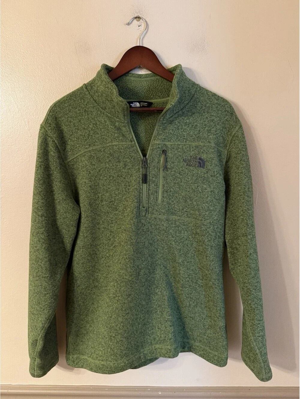 The North Face Gordon Lyons 1/4 Zip Fleece Pullover Men’s L Green